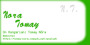 nora tomay business card